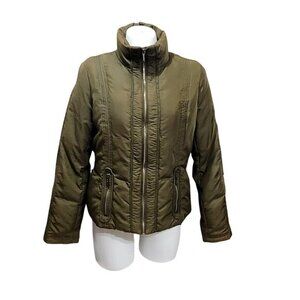 Down Coat Jacket L Green Apt. 9